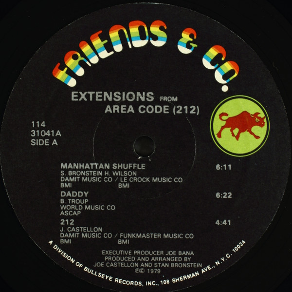 Area Code - Extensions From Area Code (212) | Friends & Co. (FS114) - 3