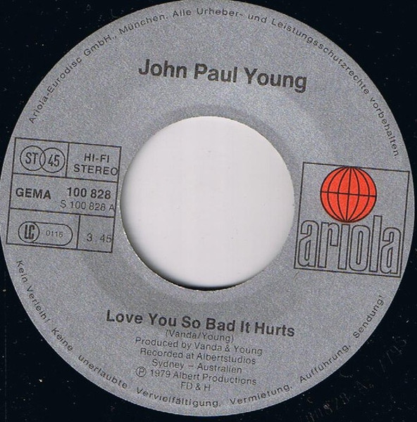 John Paul Young - Love You So Bad It Hurts | Ariola (100 828) - 3