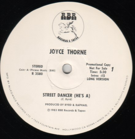 Joyce Thorne - Street Dancer (He's A) | RBR Records & Tapes (R 3580)