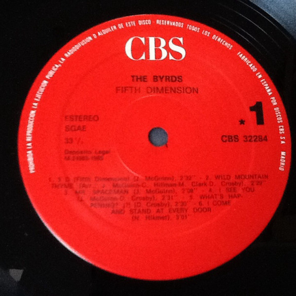 The Byrds - Fifth Dimension | CBS (CBS 32284) - 3