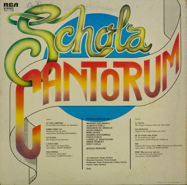 Schola Cantorum - Le Tre Campane | RCA Italiana (TPL1-1182) - 2