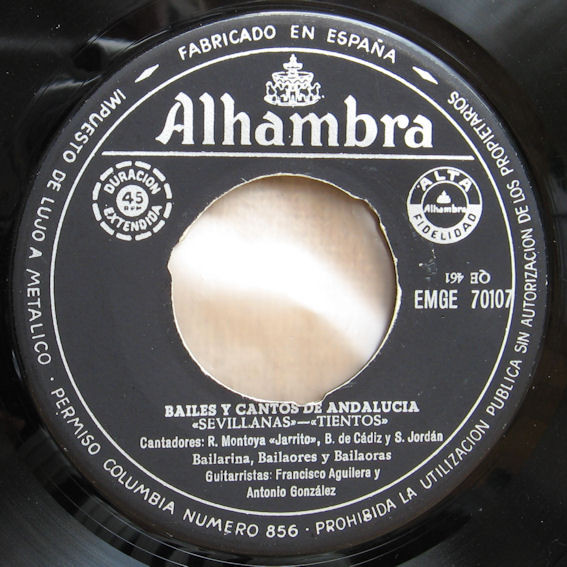 Various - Bailes Y Cantos de Andalucia | Alhambra (EMGE 70107) - 4