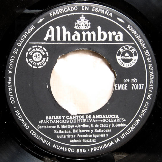 Various - Bailes Y Cantos de Andalucia | Alhambra (EMGE 70107) - 3