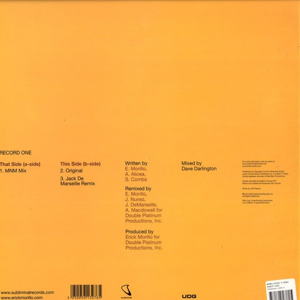Erick Morillo Feat. P. Diddy - Dance I Said (Record 1) | Subliminal (SUB 172) - 2