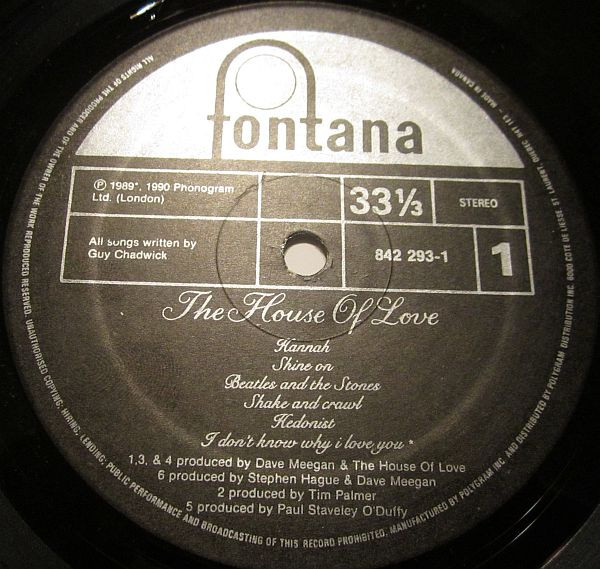 The House Of Love - The House Of Love | Fontana (842 293-1) - 3