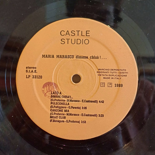 Maria Marasco - Dimane Chisà!... | Castle Studio (LP 33120) Maria Marasco - Dimane Chisà!... | Castle Studio (LP 33120)