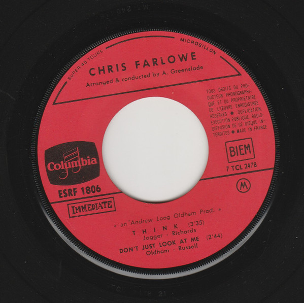 Chris Farlowe - Out Of Time | Columbia (ESRF 1806) - 4