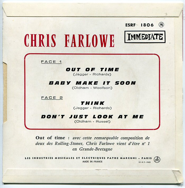 Chris Farlowe - Out Of Time | Columbia (ESRF 1806) - 3