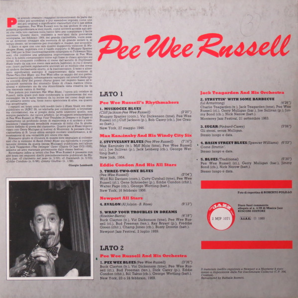 Pee Wee Russell - Pee Wee Russell | Musica Jazz (2MJP 1071) - 2