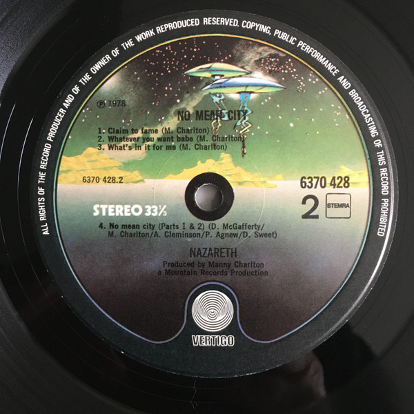 Nazareth - No Mean City | Vertigo (6370 428) - 4