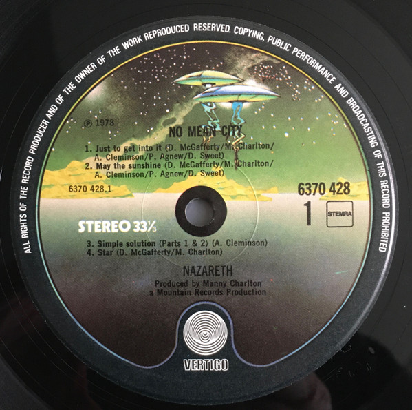 Nazareth - No Mean City | Vertigo (6370 428) - 3