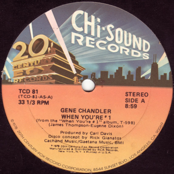 Gene Chandler - When You're # 1 | 20th Century Fox Records (TCD 81)