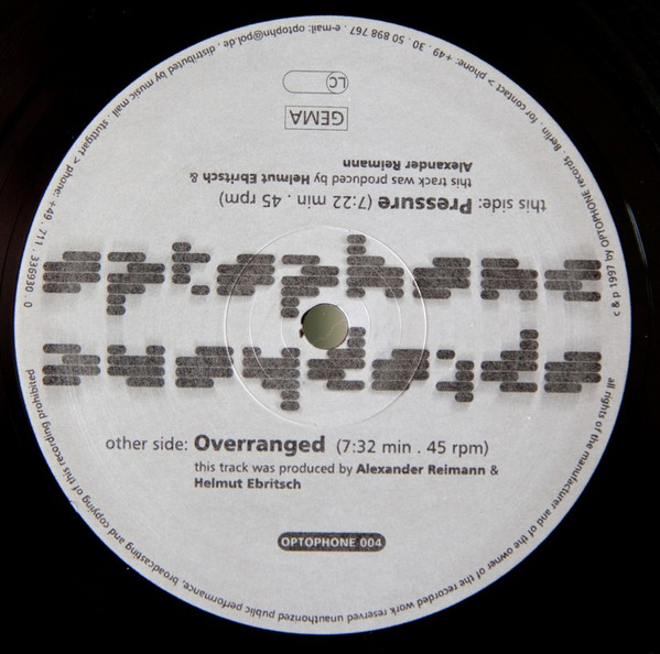 Unknown Artist - Overranged / Pressure | Optophone (OPTOPHONE 004) - main