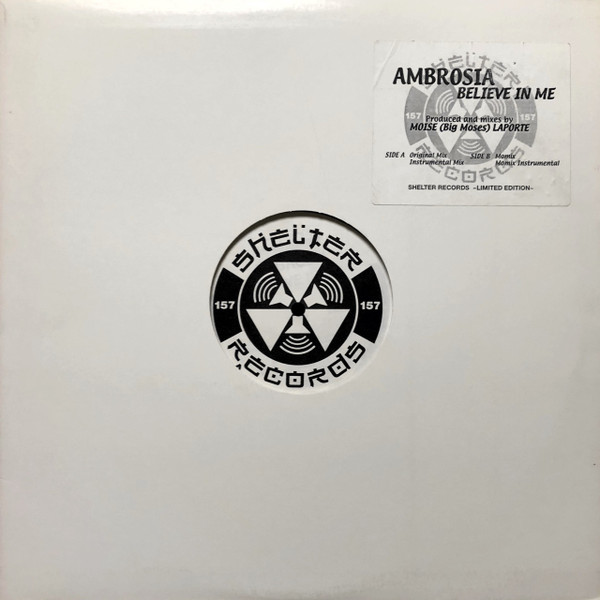Ambrosia - Believe In Me | Shelter Records (CV-001) - main Ambrosia - Believe In Me | Shelter Records (CV-001) - main
