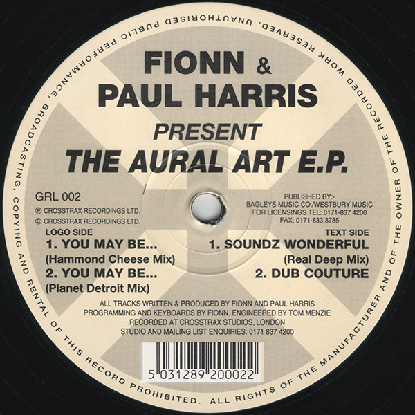 Fionn & Paul Harris - The Aural Art E.P. | Gracious Livin' (GRL 002)