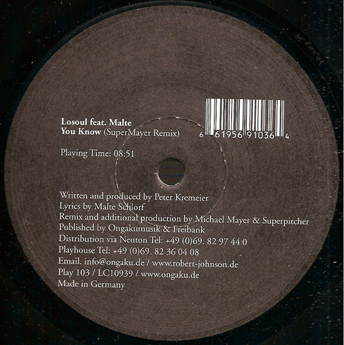 LoSoul - Brain Of Glass / You Know | Playhouse (PLAY103) - 2