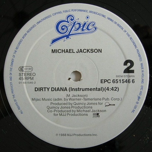 Michael Jackson - Dirty Diana | Epic (651546 6) - 4