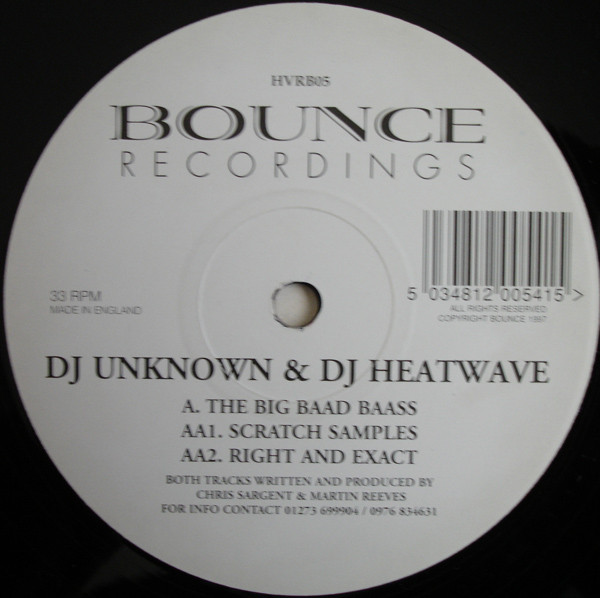DJ Unknown & Heatwave - The Big Baad Baass / Right And Exact | Bounce! (HVRB05)