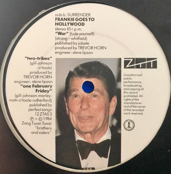 Frankie Goes To Hollywood - Two Tribes | ZTT (12 ZTAS 3)