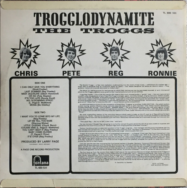 The Troggs - Trogglodynamite | Fontana (680 531 TL) - 2