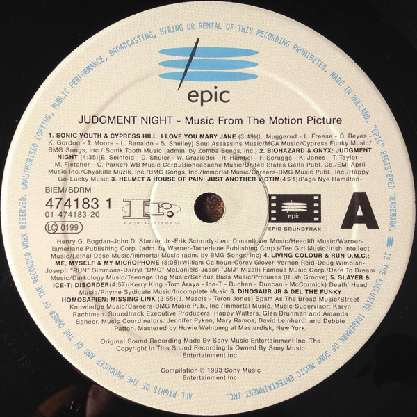 Various - Judgment Night (Music From The Motion Picture) | Epic (EPC 474183 1) - 3