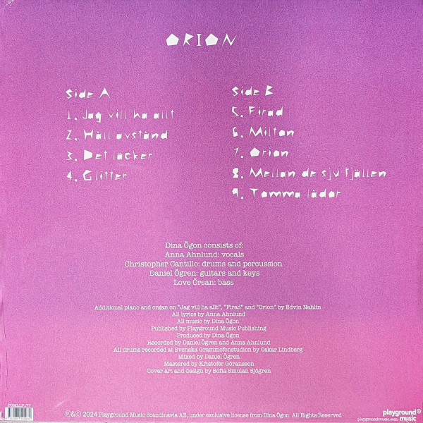 Dina Ögon - Orion | Playground Music (PGMLLP177) - 2