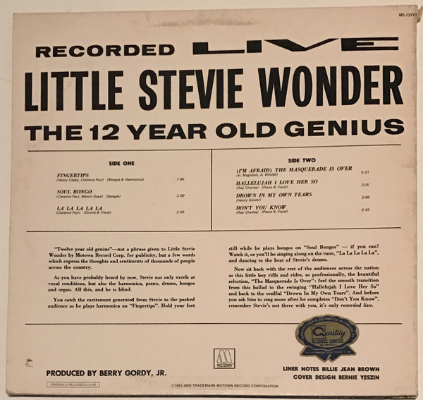 Stevie Wonder - The 12 Year Old Genius: Recorded Live | Motown (M5-131V1) - 2