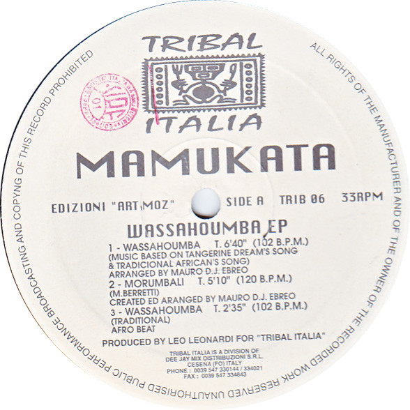Mamukata - Wassahoumba EP | Tribal Italia (TRIB 06) - 2