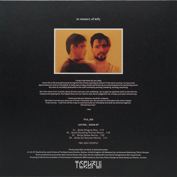 Lee Roz - Boida | Techfui (TFUI005) - 2