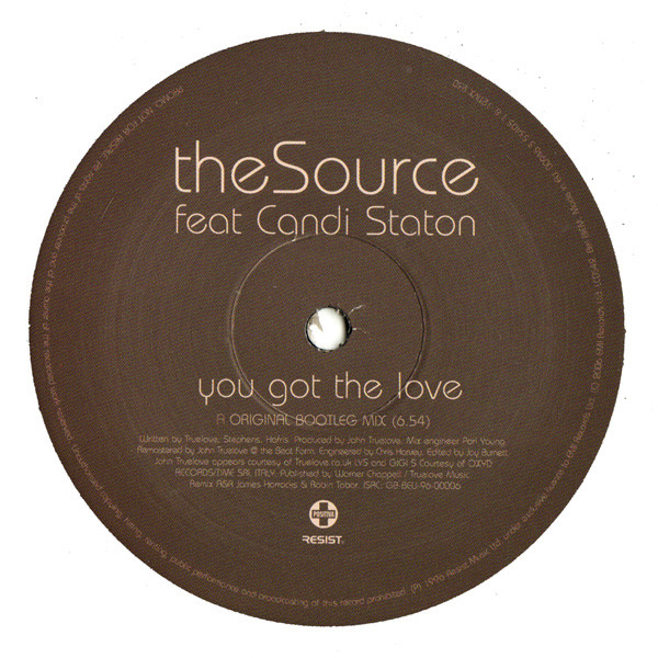 The Source Feat. Candi Staton - You Got The Love | Positiva (12TIVX-230) - 2