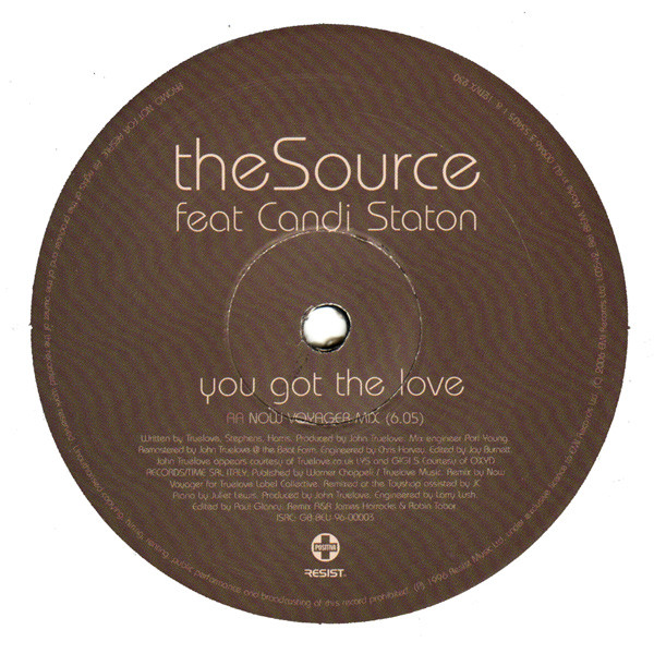 The Source Feat. Candi Staton - You Got The Love | Positiva (12TIVX-230) - 3