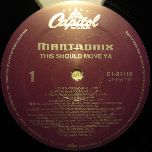 Mantronix - This Should Move Ya | Capitol Records (C1-91119) - 3 Mantronix - This Should Move Ya | Capitol Records (C1-91119) - 3