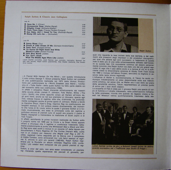 Ralph Sutton & Classic Jazz Collegium - I Giganti Del Jazz Vol. 46 | Curcio (GJ-46) - 2