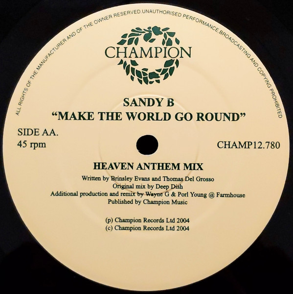 Sandy B - Make The World Go Round | Champion (CHAMP12.780) - 4