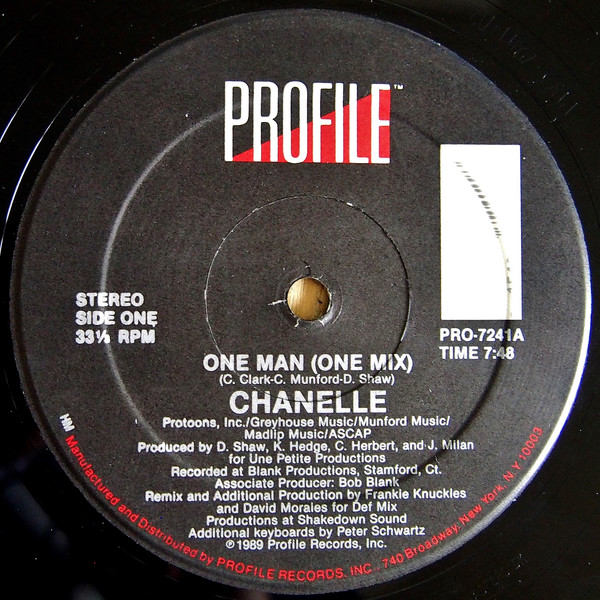 Chanelle - One Man | Profile Records (PRO-7241) Chanelle - One Man | Profile Records (PRO-7241)