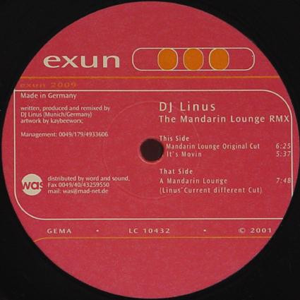 DJ Linus - The Mandarin Lounge RMX | Exun (exun 2009)
