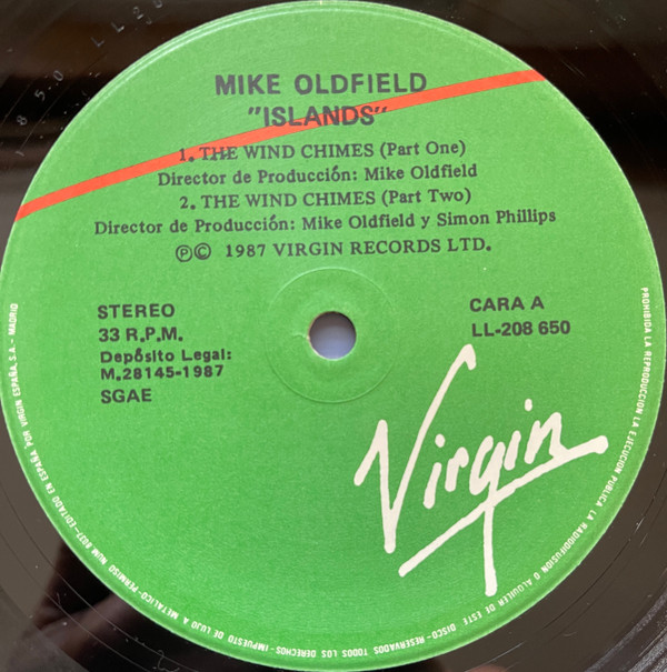 Mike Oldfield - Islands | Virgin (LL-208 650) - 2