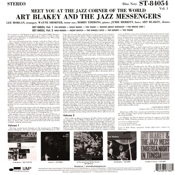 Art Blakey & The Jazz Messengers - Meet You At The Jazz Corner Of The World (Volume 1) | Blue Note (0807386)