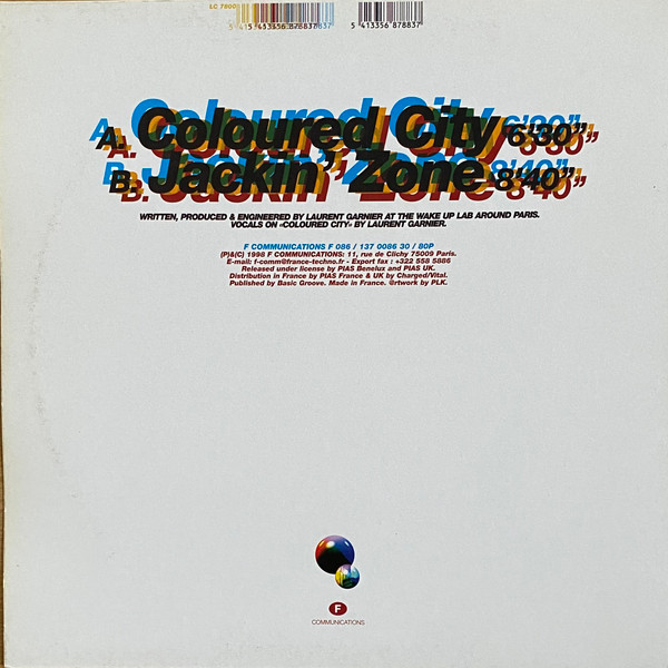Laurent Garnier - Coloured City | F Communications (F 086) - 2
