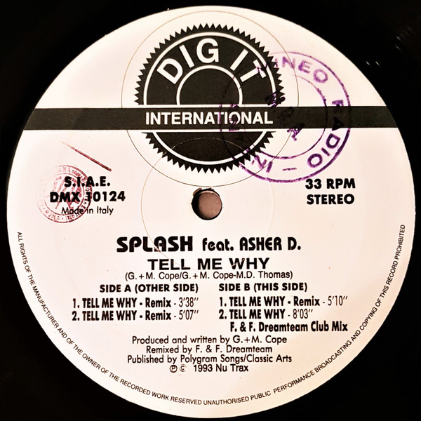 Splash Feat. Asher D. - Tell Me Why | Dig It International (DMX 10124)