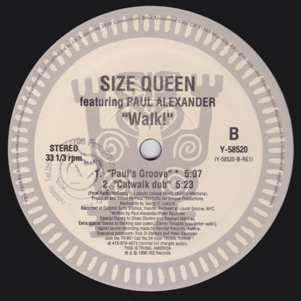 Size Queen Featuring Paul Alexander - Walk! | TRIBAL America (Y-58520) - 3