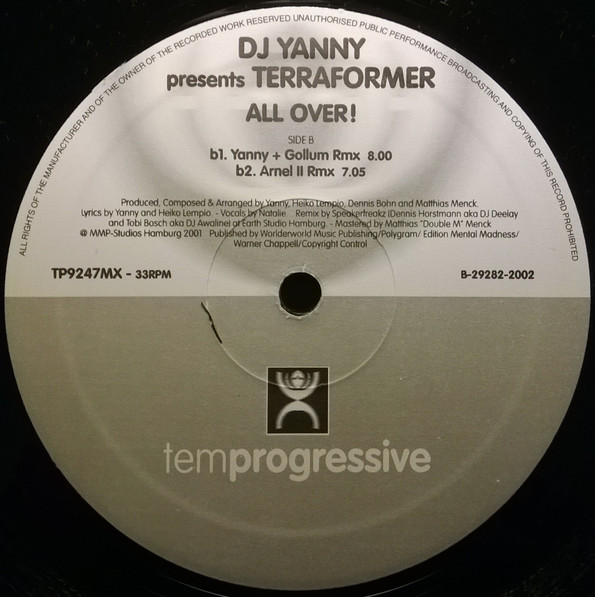 DJ Yanny Presents Terraformer - All Over! | Temprogressive (TP9247MX) - 4 DJ Yanny Presents Terraformer - All Over! | Temprogressive (TP9247MX) - 4