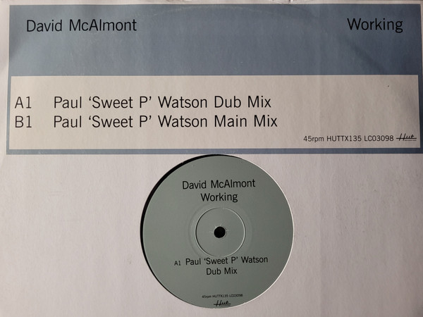 David McAlmont - Working | Hut Recordings (HUTTX135) - main