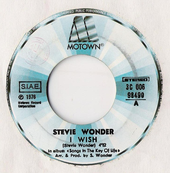 Stevie Wonder - I Wish | Motown (3C 006 98490) - 3