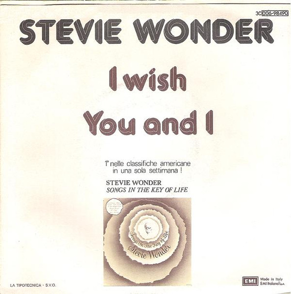 Stevie Wonder - I Wish | Motown (3C 006 98490) - 2