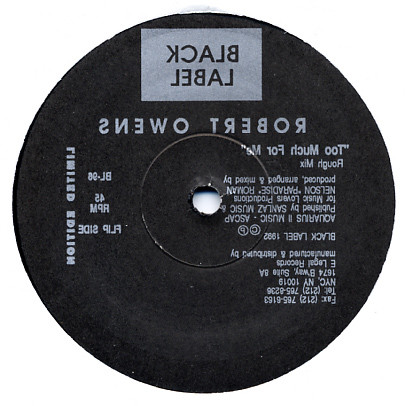 Robert Owens - Too Much For Me | Black Label (BL-96) - 3