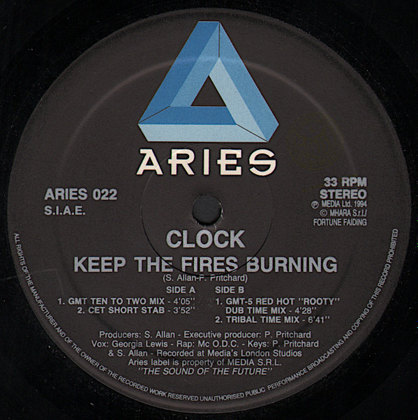 Clock - Keep The Fires Burning | Aries Records (ARIES 022)