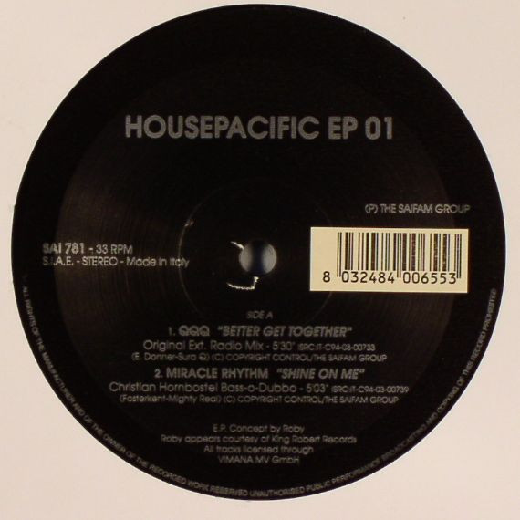 Various - Housepacific EP 01 | Not On Label (S.A.I.F.A.M.) (SAI 781)