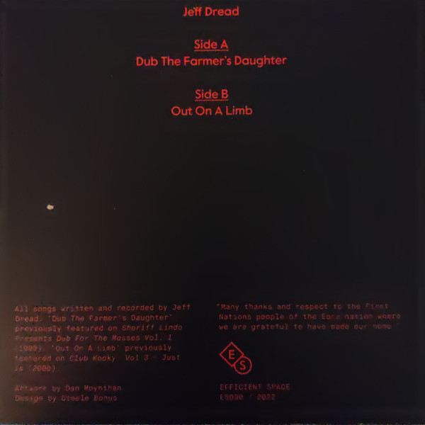 Jeff Dread - Dub The Farmers Daughter / Out On A Limb | Efficient Space (ES030) Jeff Dread - Dub The Farmers Daughter / Out On A Limb | Efficient Space (ES030)