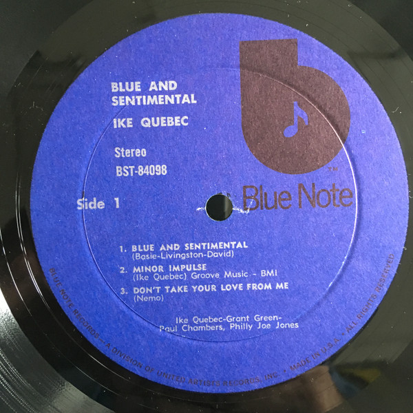 Ike Quebec - Blue & Sentimental | Blue Note (BST 84098) - 3